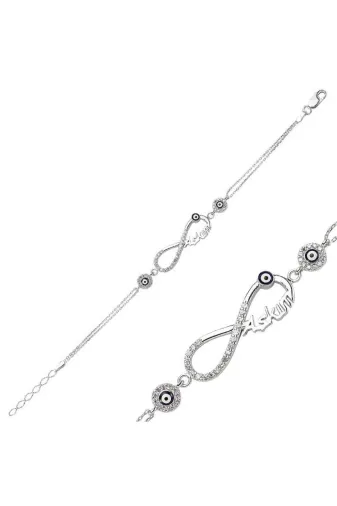 DMR Elegance DMR-GMSH-BRKD-BR0460131 Gümüş Sonsuzluk Aşkım Bileklik