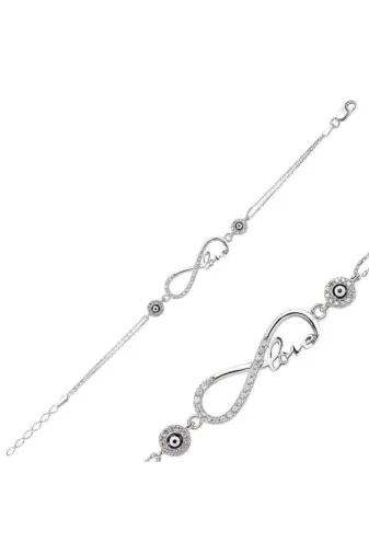 DMR Elegance DMR-GMSH-BRKD-BR0460139 Gümüş Sonsuzluk Love Bileklik