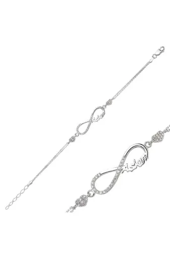 DMR Elegance DMR-GMSH-BRKD-BR0460142 Gümüş Sonsuzluk Aşkım Bileklik