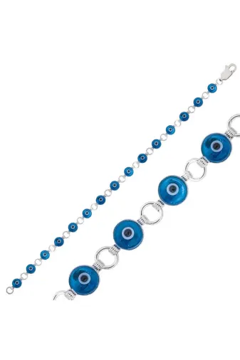 DMR Elegance DMR-GMSH-BRKD-BR0460544 Gümüş Nazar Bileklik