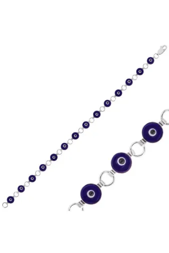 DMR Elegance DMR-GMSH-BRKD-BR0460549 Gümüş Nazar Bileklik