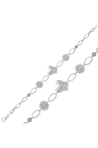 DMR Elegance DMR-GMSH-BRKD-BR0460595 Gümüş Kelebek Bileklik