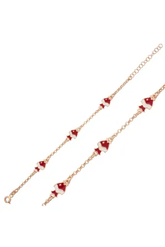DMR Elegance DMR-GMSH-BRKD-Br0460619 .gümüş Rose Balık Figürlü Çocuk Bilekliği