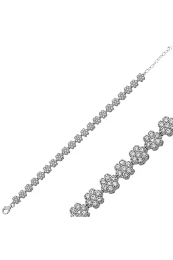 DMR Elegance DMR-GMSH-BRKD-BR0460705 Gümüş Çiçek Bileklik