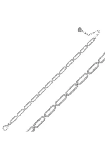 DMR Elegance DMR-GMSH-BRKD-BR11002287 Gümüş Oval Taşlı Bileklik