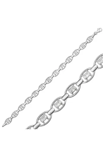 DMR Elegance DMR-GMSH-BRKD-BR11002763 Gümüş Oval Su Yolu Bileklik