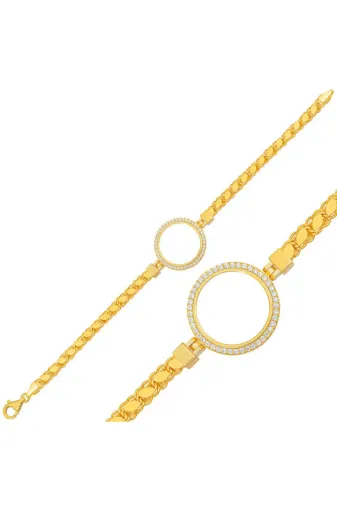 DMR Elegance DMR-GMSH-BRKD-BR11003433 Gümüş Çeyrek Takılabilen Altın Kaplama Kadın Bileklik