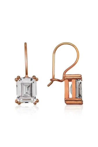 DMR Elegance DMR-GMSH-BRKD-EA11002103 Gümüş Sallantılı Baget Taşlı Küpe