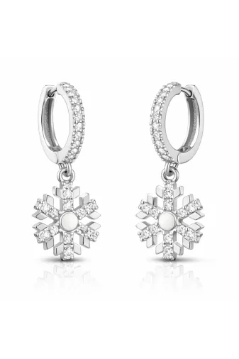 DMR Elegance DMR-GMSH-BRKD-EA11005092 Gümüş Sallantılı Kar Tanesi Kadın Küpe
