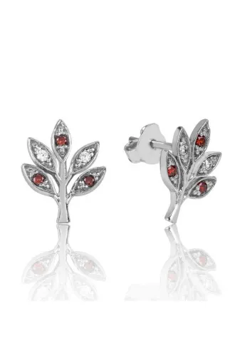 DMR Elegance DMR-GMSH-BRKD-EA1160104 Gümüş Sevgi Dalı Çivili Küpe