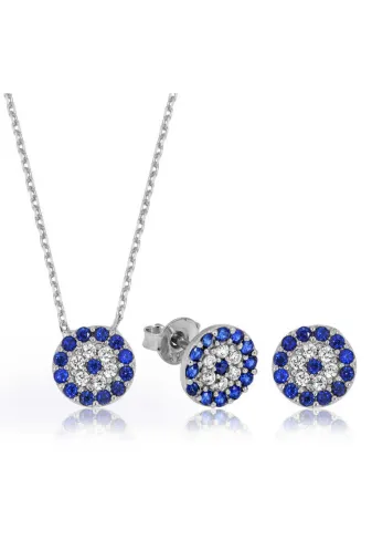 DMR Elegance DMR-GMSH-BRKD-ST1160045 Gümüş Nazar Set