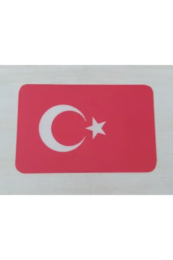 DNZSM DNZ-011318 Ay Yildiz Sticker Kirmizi 9X6Cm (2 Adet Fiyati) Türk Bayraği Sticker, Çikartmasi - Ayyildiz Etiketi