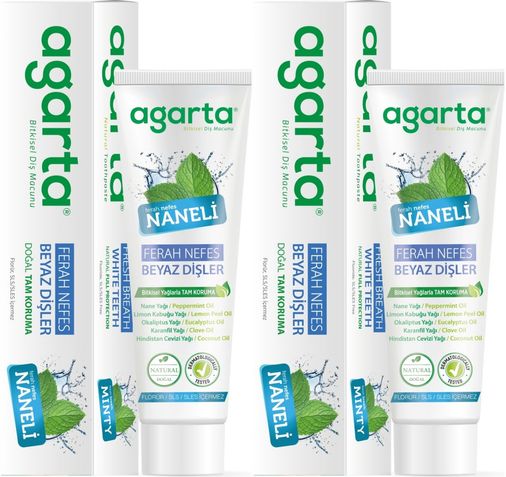 Doğal Diş Macunu 100ML Naneli (2 Li Set)