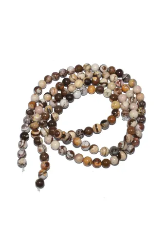 DOĞAL TAŞ CENNETİ 123ANKACEN011 Zebra Jasper Doğaltaş Dize 8Mm