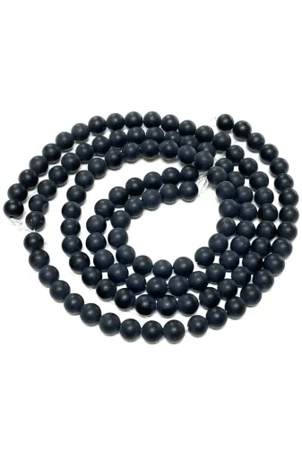 DOĞAL TAŞ CENNETİ 123ANKACEN013 Mat Oniks  Doğal Taş Dize 8 Mm