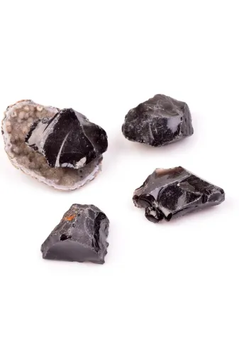 DOĞAL TAŞ CENNETİ 123ANKACEN111 Siyah Obsidyen Taşı Ham Kütle