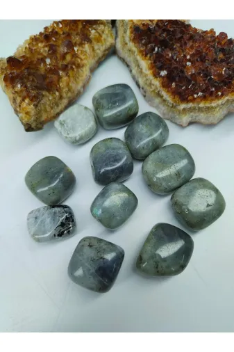 DOĞAL TAŞ CENNETİ 123ANKACEN183 Labradorit Doğal Taş Tımbıl (Sertifikalı) (1 Adet)