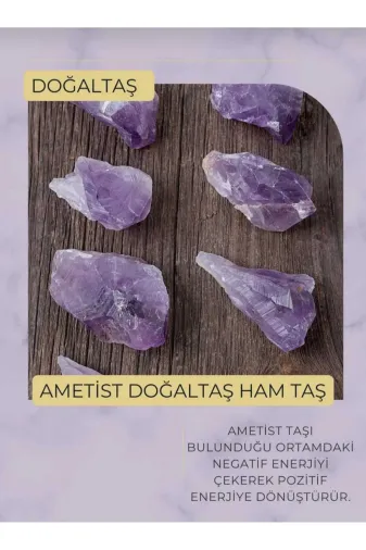 DOĞAL TAŞ CENNETİ 23232 Ametist Ham Diş Doğal Taş Sertifikalı