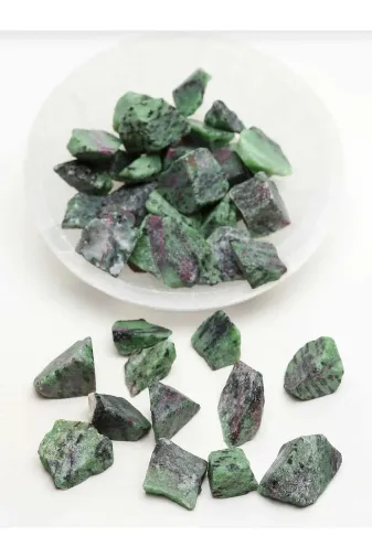 DOĞAL TAŞ CENNETİ 444ANY Anyolit Yakut Ruby Ham Doğal Taş Sertifikali