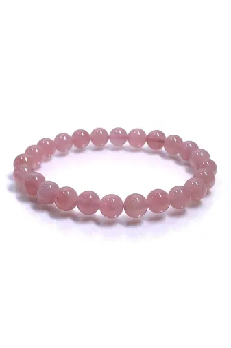 DOĞAL TAŞ CENNETİ DOĞAL12 Pembe Kuvars 8Mm Bileklik