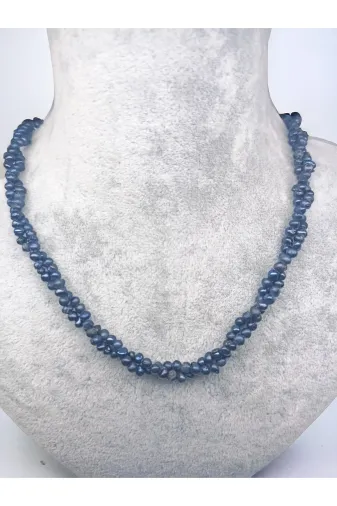 DOĞAL TAŞ CENNETİ incialbetros10 Siyah İnci Burma  Kolye (Black Pearl)(Sertifikali)