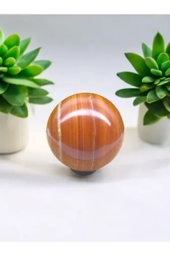 DOĞAL TAŞ CENNETİ JASPİSKÜRE Kirmizi Jasper Doğal Taş Küre (50 Mm)(165-175 Gram Arasinda)(Sertifikali