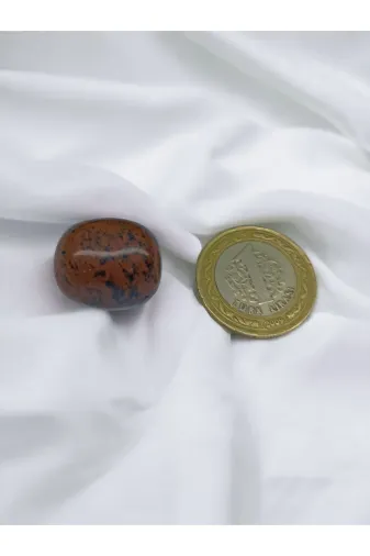 DOĞAL TAŞ CENNETİ OBSİDYEN1212 Obsidyen Kahve Doğal Taş Tımbıl(Orjinal)(Sertifikalı)
