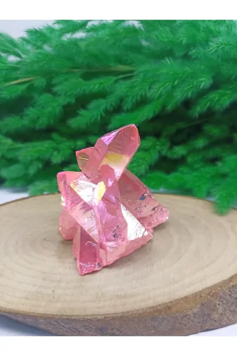 DOĞAL TAŞ CENNETİ RAİNBOW3 Rainbow Pink Quartsz (142 Gram)