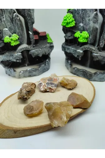 DOĞAL TAŞ DELİSİ SOP-HAM Sarı Opal Ham Doğal Taş Kaya (Sertifikalı)