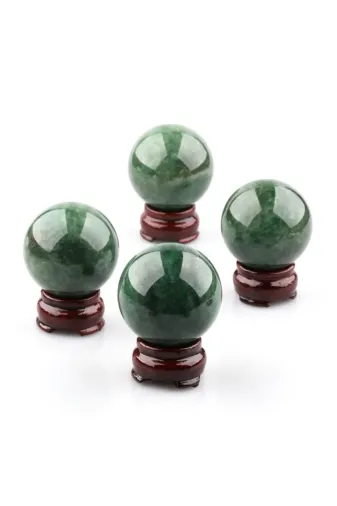 Doğaltaş AYG3070 Green Kuvars Doğal Taş Standlı Küre