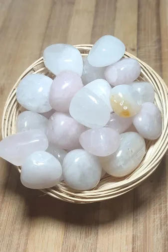 Doğaltaş tmbr Pembe Kuvars Taşı Ham Tamburlanmış Kütle 1 Adet