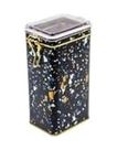 Domasnij Standart 131576080 Evle-Er053-1H Terrazzo Black Desenli Dikdörtgen Metal Saklama Kabı 8X10 Cm Terrazzo Black