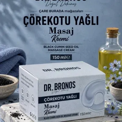 Dr. Bronos - Çörekotu Yağlı Masaj Kremi 150 Ml