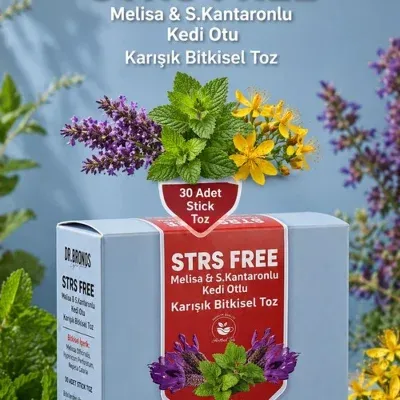 Dr. Bronos - STRS FREE 30'lu Stick Çay (Melisa & Kantaron & Kedi Otlu)