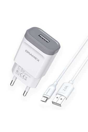 Dramex D21M 2.0A Micro Usb Beyaz Renkli Hızlı Şarj Aleti