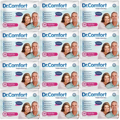 Dr.Comfort Yetişkin Bezi Bel Bantlı Tekstil Yüzeyli S - Küçük - Small 360 Adet 12Pk x 30