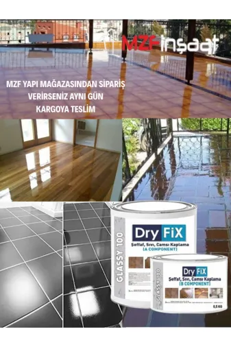 Dryfix DRYFİX GLASSY080 Glassy 100 Sıvı Cam Şeffaf Kaplama 0.8 Kg 21392