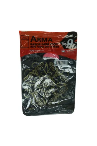 Dua Giyim JBTF-334245 Arma Baskılı Mini Poşet Eczane Mağaza Dükkan Poşeti Desen Renk 32X20 100 Adet No:0