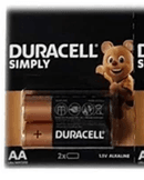 Duracell 1.5 Volt Kalem Pil AA Kartela 2 Li Paket Halinde