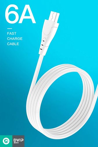 Dvip S01M 6A 67W Usb-A To Micro 1 M Beyaz Data Ve Hızlı Şarj Kablosu