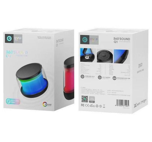 DVIPQ1 Dvip Q1 360 Taşınabilir Sound Bluetooth Hoparlör, Ambiyans Aydınlatma