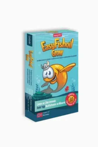 Easy 123V4T5M6NCX284 Fish Oil Grow 30 Jel Limon Ve Çilek Aromalı Tablet