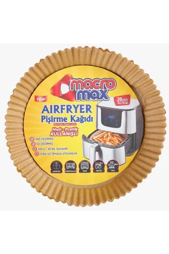 Ecrin TYCVM9MVQN168728309348569 Macro Max Aırfryer Pişirme Kağıdı 20 Adet