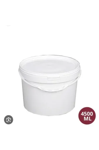 EKBAĞ 2872727OWP Plastik Yoğurt Kovasi 4.5 L (10 Adet) Beyaz