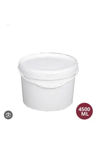 EKBAĞ 2882727A Plastik Yoğurt Kovasi 4.5 Litre Hobi Boya Gıda Yoğurt Kovası Beyaz