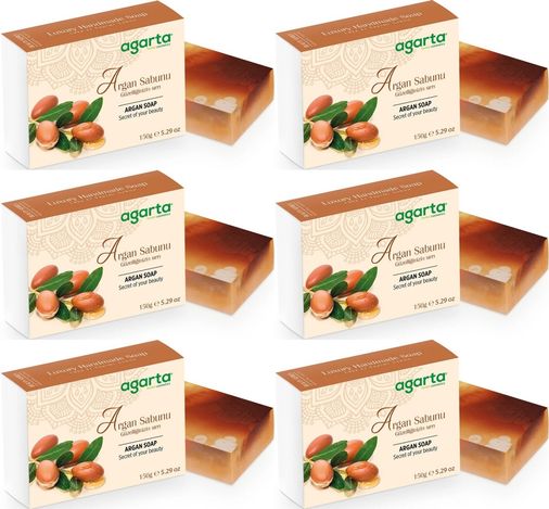 El Yapımı Doğal Sabun 150GR Argan (6 Lı Set)