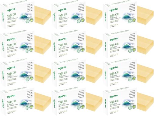 El Yapımı Doğal Sabun 150GR Yağlı Cilt (12 Li Set)