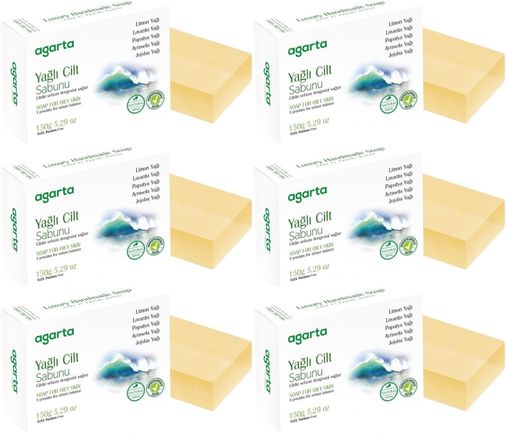 El Yapımı Doğal Sabun 150GR Yağlı Cilt (6 Lı Set)