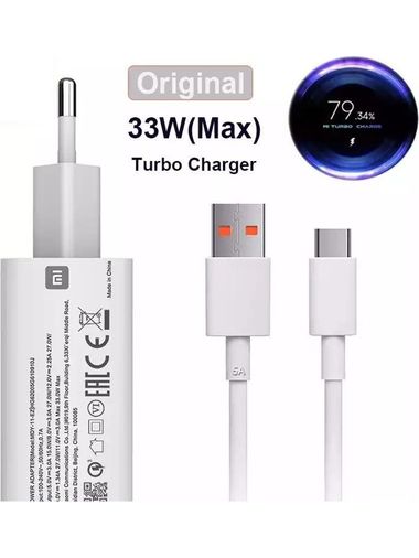 ElectraCore LOxClwMH0p Xiaomi Şarj Aleti 33 Watt Note 8/9/10 Hızlı Şarj Aleti Başlık+Kablo Set 33 W Turbo
