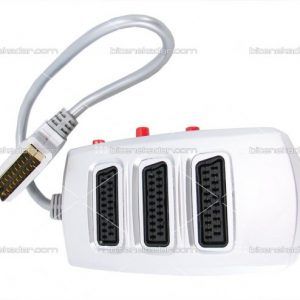 Elektromer 11008 3 Lü Anahtarlı Scart Çoğaltıcı